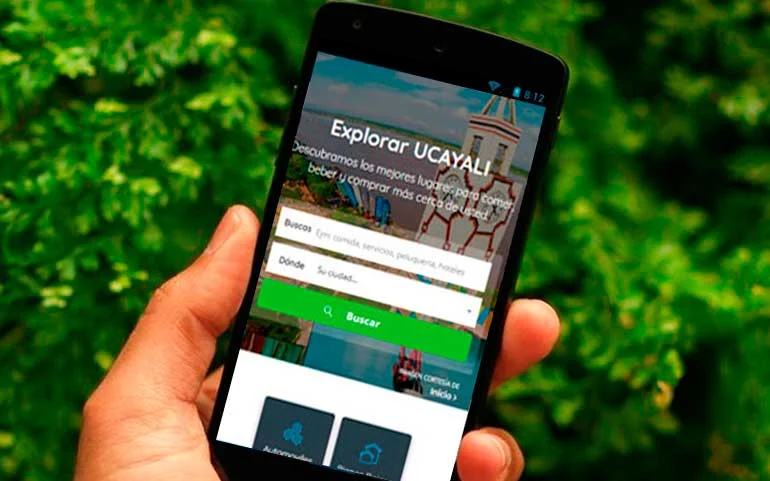 Aplicación Go Ucayali en un teléfono móvil
